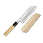 image of Korin HKR-SKKU-210 Usuba Knife, 8‑1/4" (21 cm) Forged Blade, Handle, Horn Bolster – Made in Japan