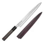image of Korin HMA-ALHYA-EE-330 Masamoto Yanagi Knife, 12.9" (33 cm) Carbon Steel & Iron Blade, Wood Handle
