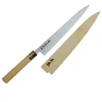 image of Korin HMA-CWAGY-210 Wa‑Gyutou Knife, 8‑1/4" (21 cm) Right‑Handed, Carbon Steel, Magnolia Wood Handle