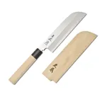 image of Korin HMA-SKKU-210 Usuba Knife, 8-1/4" (21cm) RH Single‑Edge, Forged Carbon Steel Blade, Wood Handle