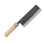 image of Korin HMA-SKWNA-165 Nakiri Knife, 6-2/5" 50/50 Bevel, Forged Carbon & Iron Blade, Wood Handle