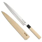 image of Korin HMA-SKYA-270-L Yanagi Knife, 10-1/2" (27cm) LH, Edge, Carbon/Soft Iron Blade, Wood Handle