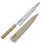 image of Korin HMA-SWASU-240 Masamoto Wa‑Sujihiki Knife, 9‑7/16" (24 cm) RH 70/30, Forged Steel, Wood Handle