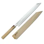 image of Korin HMA-VGKY-300 Yanagi Knife, 11-4/5" (30cm) RH, Forged VG-10 Steel Blade, Magnolia Wood Handle