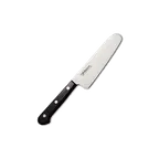 image of Korin HMI-MOCH-120 Child Knife, 4-3/4" (12cm) 50/50 Edge, Molybdenum Blade, Black Wood Handle