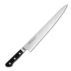 image of Korin HMI-MOSU-300 Misono Sujihiki Knife, 11-3/4" (30cm) Molybdenum Steel Wood Handle, Beveled Edge