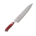 image of Korin HNE-RDGY-210 Gyutou Knife, 8-1/4" (21cm) RH, High Carbon Steel Blade, Red Cow Shinbone Handle