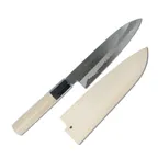 image of Korin HSU-HASA-180 Suisin Hayate Santoku Knife 7" (18cm) Forged Steel Wood Handle – Made in Japan