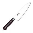 image of Korin HSU-PIMSA-180 Suisin Premium Inox Maroon Red Handle Santoku 7" Asian Knife