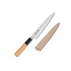 image of Korin HSU-WAPE-180 Honyaki Wa-Petty Knife, 7" (18cm) 90/10 Bevel Forged Swedish Steel Yew Wood Handle