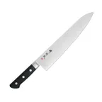 image of Korin HTO-INGY-270 Gyutou Knife, 10-1/2" (27cm) RH, 70/30 Edge, Forged AUS-8 Steel Blade, Wood Handle