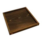 image of Korin IMP-08419 Cedar Square Display Riser, 6" L x 6" W x 1" H, Brown Finish, Base, 1‑Step Up to 4"