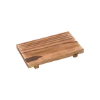 image of Korin IMP-08437 Display Riser, 6-3/4" L x 4" W x 1" H, Brown Wood Base, Fits KON-21411, 4" Height