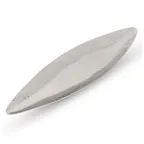 image of Korin TK-158-02 Oval Hammered Stainless Steel Boat Plate, 15.75" Diameter, China Dinnerware