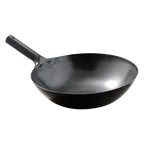image of Korin TK-301-07-36 Cast Iron Wok Pan, 14-1/4" dia. x 4-1/2"H, Black, Oven & Stove Top Safe