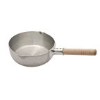 image of Korin TK-302-01-18 Sauce Pot, 6.5 Cup, 7-1/16" Dia x 2-4/5"H, Aluminum, Double Pour Spout, Handle