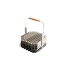 image of Korin TK-304-03 Stainless Steel Boiler Shrimp Holder, 11 Compartments x 5 Rows, Dishwasher Safe
