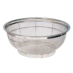 image of Korin TK-401-02-43 Colander, 17" dia. x 8"H, Round, Shallow, Stainless Steel