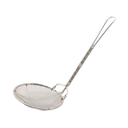 image of Korin TK-402-04-S Skimmer, 6" dia. x 11"L, Round Mesh, Stainless Steel, Dishwasher Safe