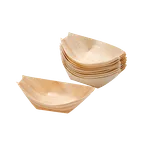 image of Korin TK-600-09 - Pine Boat Platter, 9½" L x 2½" H, Natural Wood, Biodegradable, 1/Pack
