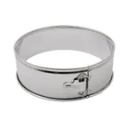 image of Korin TK-610-01-31 Stainless Steel Drum Sieve, 12" Diameter x 4-1/2" Height, Mesh, Baking Smallware
