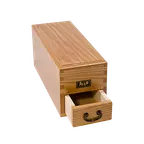 image of Korin TK-625-02D Manual Fish Scaler, 9"L x 3 3/4"W x 4 1/4"H, Rectangular, Wood, Dark Brown