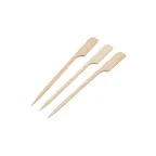 image of Korin TK-633-11-09 - 3" Bamboo Food Skewer, Flag‑Shape Top, Natural Finish, 3‑Inch Length - 1/Pack