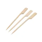 image of Korin TK-633-11-18 - 7" Bamboo Skewer, Flag-Shaped Top, Natural Finish, Teppo Gushi - 1/Pack