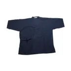 image of Korin UC-109-L Chef Coat, Dark Blue, Poly/Cotton 65/35, Chest 52-4/5", Length 29-9/10", Sleeve 24-2/5"