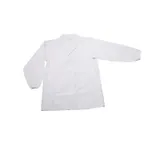 image of Korin UC-202-M Chef Coat - Medium White, 65/35 Poly/Cotton, Long Sleeve, 18-1/10"/42-1/2"/29-1/10" Length