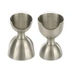 image of Mercer M37098 Barfly Rim Jigger 25 ml (0.67 oz) / 50 ml (1.69 oz) Large, 18/8 Stainless Steel