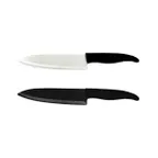 image of Town 47507B/DZ Chef Knife - 7" Ceramic Blade, Black Handle, Professional Kitchen Cutlery - Dozen