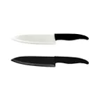 image of Town 47507W Chef Knife - 7" Ceramic Blade, White Handle, Precision Cutting Kitchen Cutlery