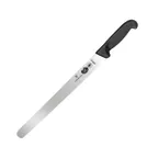 image of Victorinox 5.4203.25 Ham Slicer Knife - 10" Blade, Stamped Construction, Black Fibrox Plastic Handle