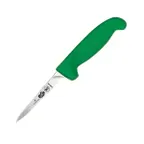 image of Victorinox 5.5904.08 Poultry Boning Knife, 3-1/4" Slant Point Blade, Green Fibrox Handle, NSF