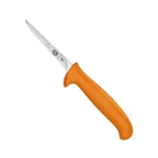 image of Victorinox 5.5909.09S Boning Knife – 3¾” Straight Stainless Steel Blade, Orange Fibrox Pro Handle