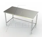 image of AERO Mfg 2TSX-3060 Stainless Steel Top 54" - 62" Work Table