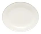 image of Libbey 109708 Ares Oval Porcelain Platter 13"-1/8 x 11" x 1" White Royal Rideau Vitrified - 12/Case