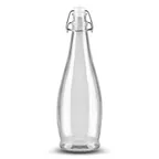 image of Libbey 109826 - 34.6 oz Water Bottle with White Wire Lid, Non‑Tempered, 12.2" H x 3.9" D, 6/Case
