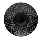image of Libbey 109980 - 12" Deep Coupe China Plate, Round, Black Combo Finish, Coupe Rim - 12/Case