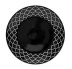 image of Libbey 109983 - 10" Round Black China Plate, Samira Style, 10" Diameter, China Material - 12/Case
