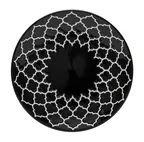 image of Libbey 109985 - 7" Round China Plate, Black Finish, 7" Diameter, China Material - 24/Case