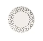image of Libbey 110003 - 9" Round White China Plate Samira Design, 9" Diameter, China Material - 24/Case