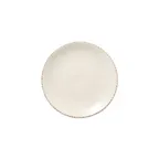 image of Libbey 113158 - 6½" Round Coupe Rim China Plate, Cream White Porcelain, Vitrified, Safe - Case
