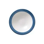 image of Libbey 113266 - Grapefruit Bowl, 10 oz, 6"3/8" dia x 1"7/8" H, Porcelain, Blue Banded - 36/Case