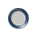 image of Libbey 113268 - 6¼" Round Porcelain Plate, Blue, 6.25" Dia, Dishwasher Safe - 36/Case