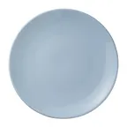 image of Libbey 113645 - 11.25" Round Coupe Rim Porcelain China Plate, Mist Finish, 12/Case