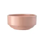 image of Libbey 113685 - 6 Oz Round Porcelain Nestabowl, Coral Finish, General Use, 6" Diameter - 36/Case