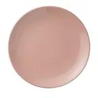 image of Libbey 113691 - 8.25" Round Coupe Porcelain Plate, Coral Finish, 8.25" Diameter - 24/Case