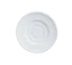 image of Libbey 1502-10155 China Saucer, 6 1/8" (6.125") Double Well, Bright White Porcelain Round - 36/Case